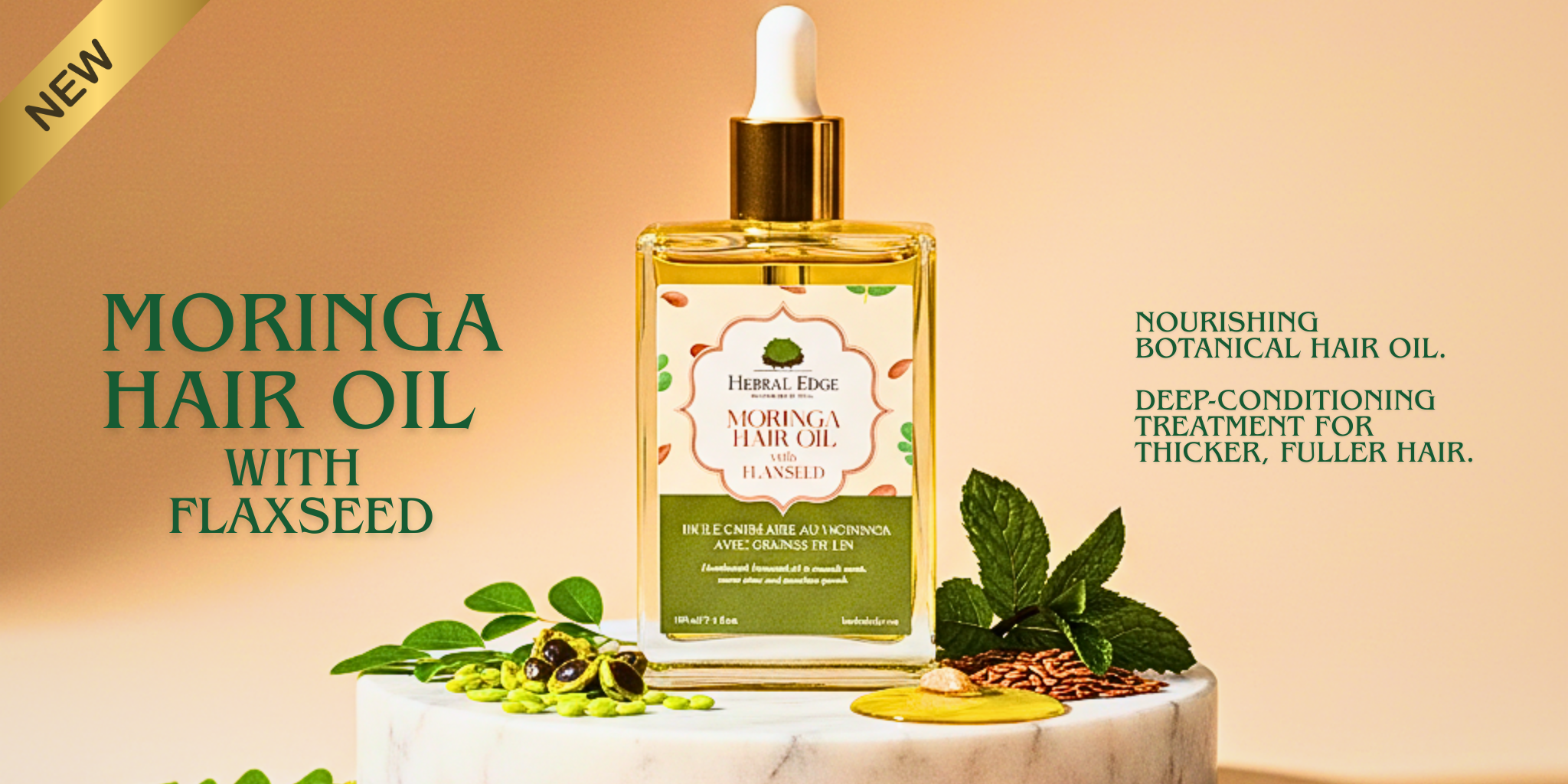 MORINGA HAIR OIL WTH FLAXSEED