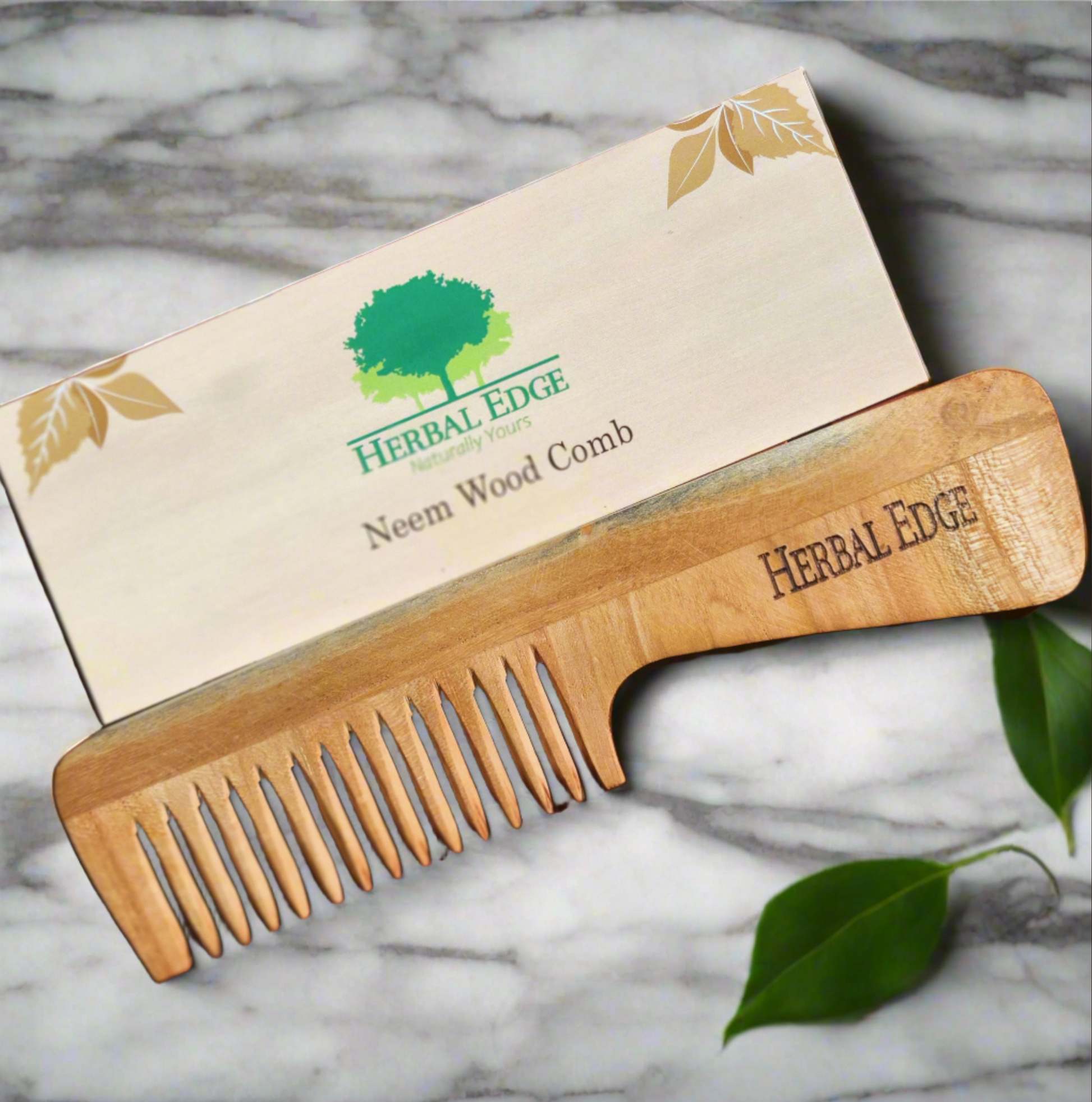 pure wood neem combs for less hair fall, dandruff & shiny hair. These handmade neem combs are made in India using ethical practices & are not coated with lacquer.