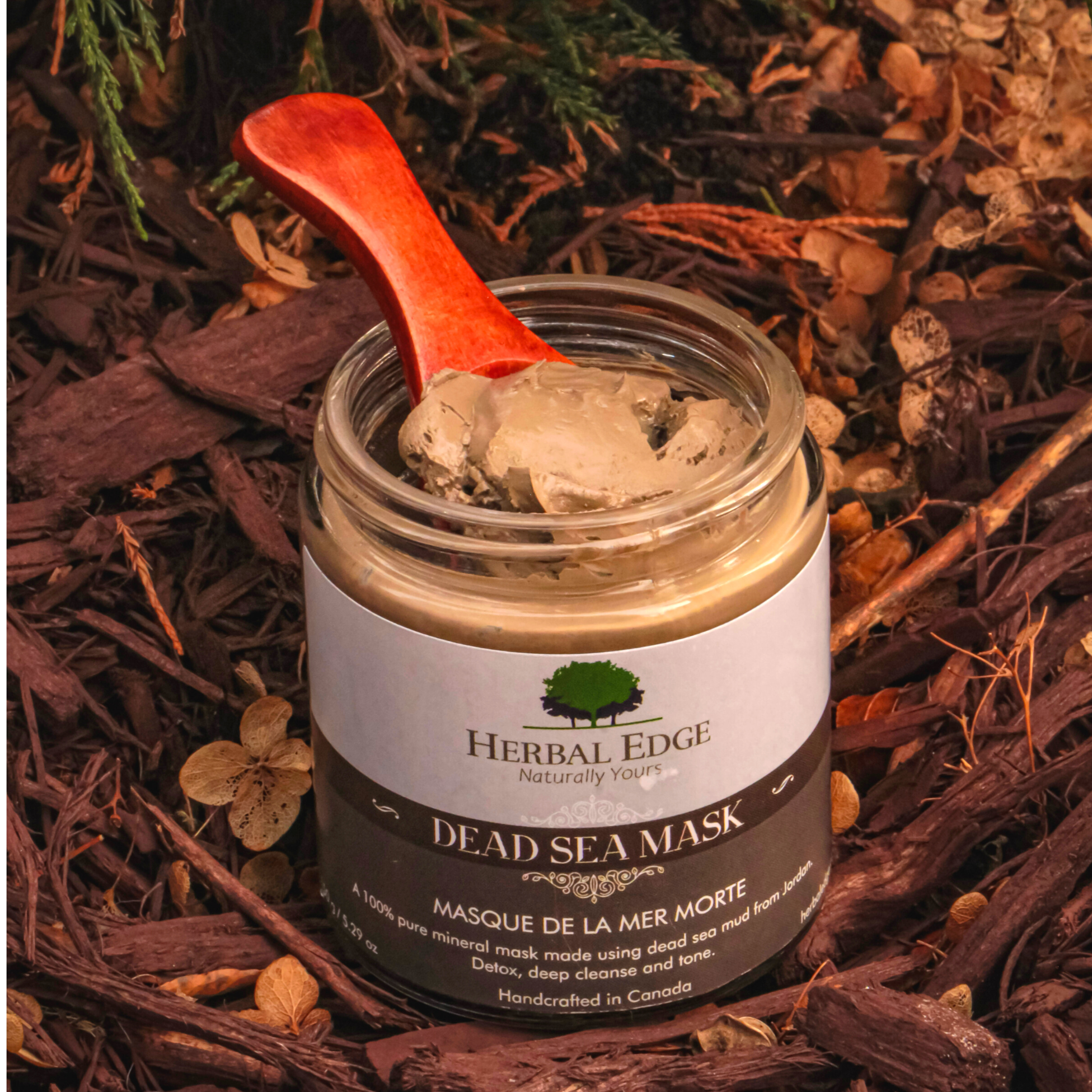 dead mask made using mineral rich mud from jordan with ylang ylang for skin tightening