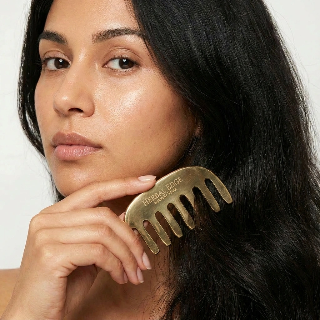 The Scalp Ritual Duo  Onion Hair Oil + Kansa Scalp Massage Comb | Ayurvedic Hair Care Set