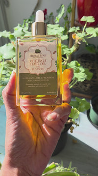 Herbal Edge Moringa Hair Oil with Flaxseed
