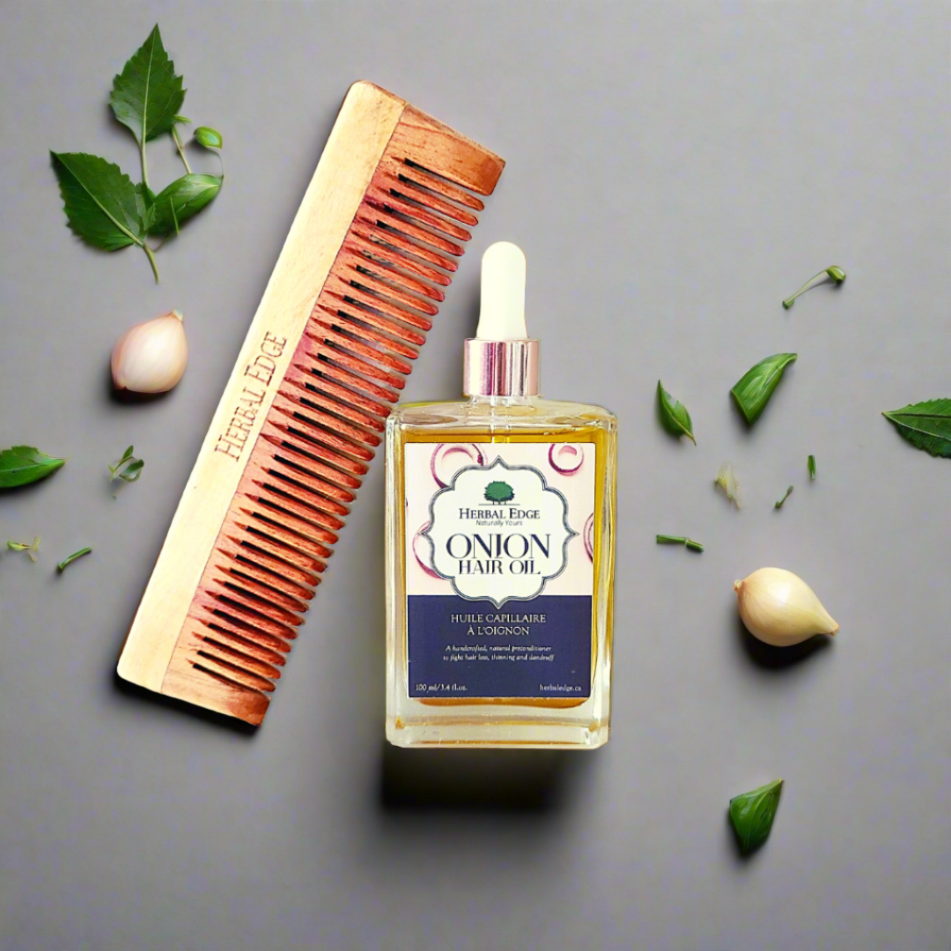 Onion Hair Oil & Neem Wood comb Combo